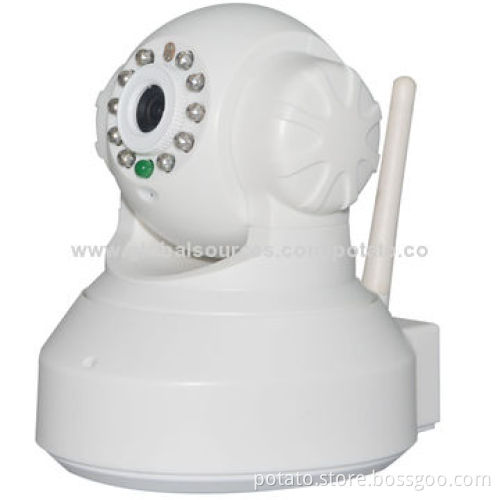 MJEPG, 0.3MP, P2P, Wireless IP Camera with Two-Way Audio Monitoring, TF Card Slot